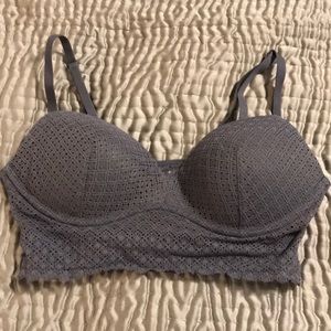 Victoria’s Secret gray lace bra